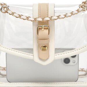 Direct 2 in 1 Clear Purse for Concert Sport, Stadium Approved Clear Crossbody Ba